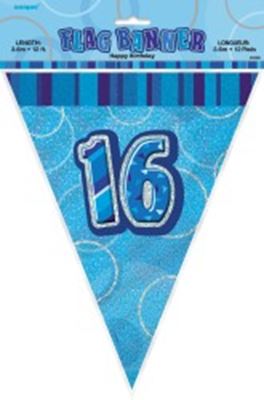 Flag Bunting - 16th (Blue) (55301) - Mad Parties & Supplies
