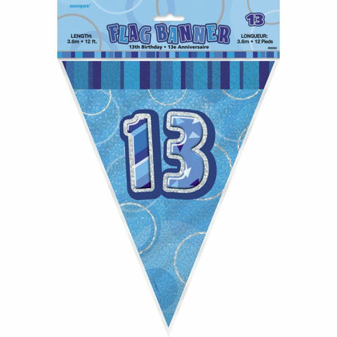 Flag Banner - 13th Blue (55354) - Mad Parties & Supplies