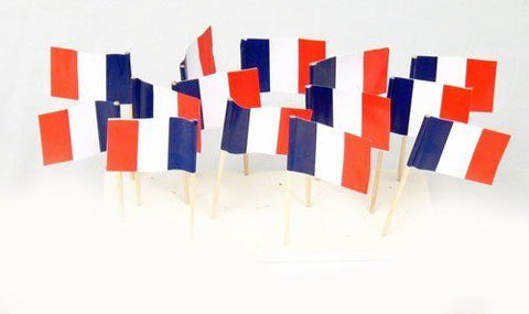Paper Flag Picks - France (Pkt 20) - Mad Parties & Supplies