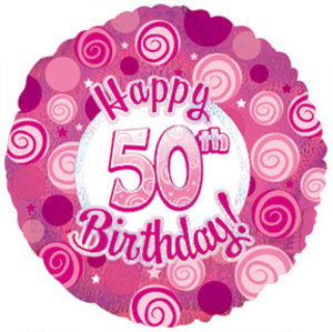 Foil - 18" - Happy 50th Birthday (114728) - Mad Parties & Supplies