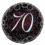 Foil - 18" - 70th (Pink & Silver) (55799)
