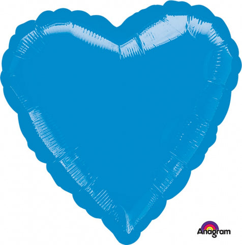 Foil - 18" - Heart - Blue (1059201) - Mad Parties & Supplies