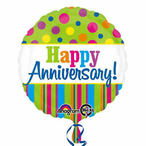 Foil - 18" - Happy Anniversary (3212801) - Mad Parties & Supplies
