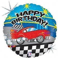 Foil - 18" - Happy Birthday Racing Car (86588)