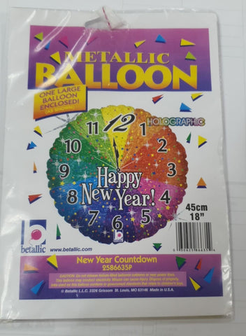 Foil - 18" - Happy New Year (2586635P) - Mad Parties & Supplies
