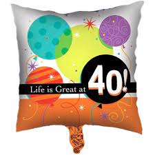 Foil - 18" - Life is great at 40! (041487)