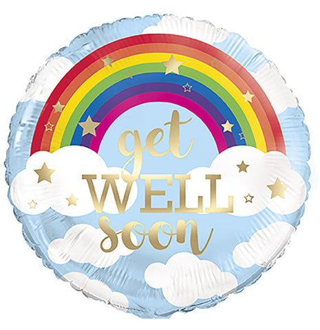 Foil - 18" - Get Well Soon (Rainbow) (53753)