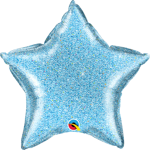 Foil - 20" - Star Glitter - Blue (21622)