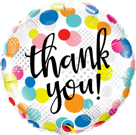 Foil - 18" - Thank you Dots (49214) - Mad Parties & Supplies