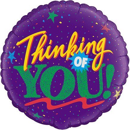 Foil - 18" - Thinking of you! (34991) - Mad Parties & Supplies