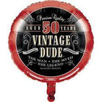 Foil - 18" - Vintage Dude Aged 50 Years (041567) - Mad Parties & Supplies