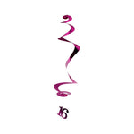 Hanging Swirl Decorations - 16th - Pink (5302MA) - Mad Parties & Supplies