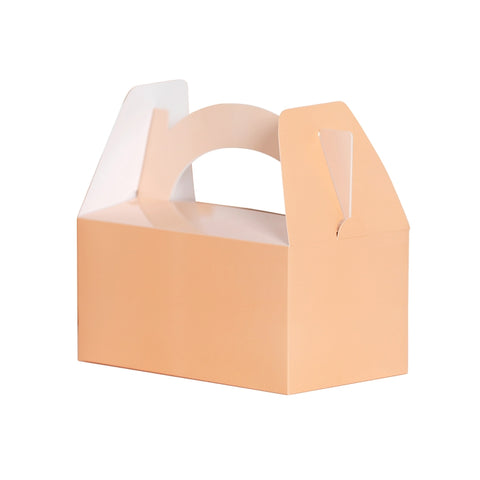 Lunch Boxes - Paper - Pkt 5 - Peach (6230PHP) - Mad Parties & Supplies