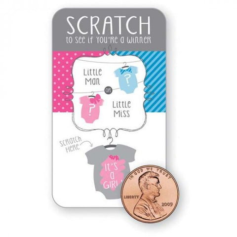 Bow or Bowtie? Girl Scratch Card Reveal Game Gender Reveal (091041) - Mad Parties & Supplies
