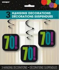Hanging Swirl Decorations - 70th  (45847) - Mad Parties & Supplies