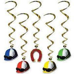 Hanging Swirl Decorations - Derby Day Whirls (Melbourne Cup) (57586)