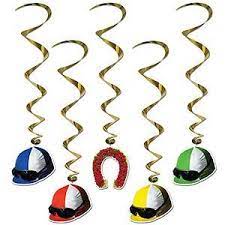 Hanging Swirl Decorations - Derby Day Whirls (Melbourne Cup) (57586)