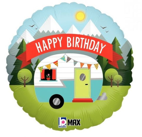 Foil - 18" -  Happy Camper Birthday (36933) - Mad Parties & Supplies