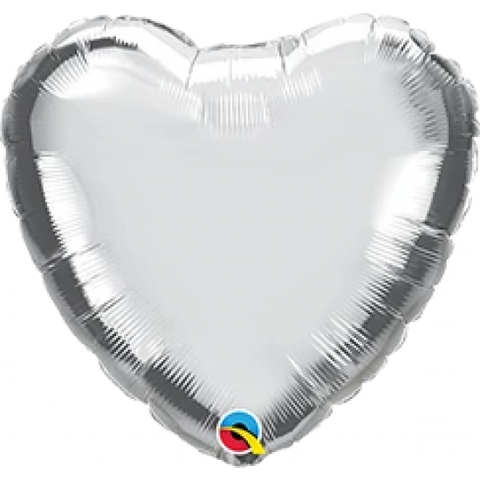 Foil - 18" - Heart - Silver (34109-18) - Mad Parties & Supplies