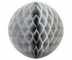 Honeycomb Ball - 35cm - Silver (5208S) - Mad Parties & Supplies