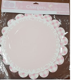 Charger Plates - It's a Girl (863020) - Mad Parties & Supplies