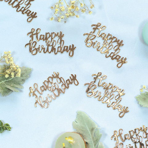15 x Jumbo Confetti - Happy Birthday (Rose Gold) (410022)