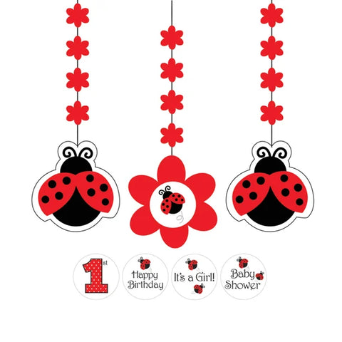 Hanging Swirl Decorations - LadyBug (955019)