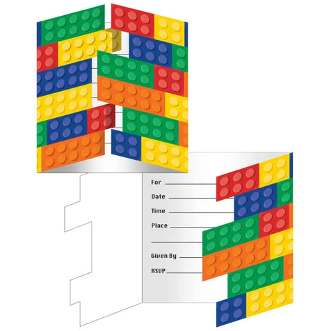 Block Party (Lego) - Invitations - Pkt 8 (31-5253)