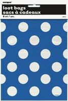 Loot Bags - Blue & White Spots (62074) - Mad Parties & Supplies