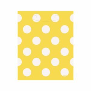 Loot Bags - Yellow & White (62073) - Mad Parties & Supplies