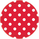 Plates - 7" - Lunch - Paper - Red & White (37494) - Mad Parties & Supplies