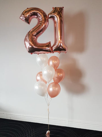 Megaloon Bouquet with 7 Latex Balloons (MBLB01) - Mad Parties & Supplies