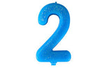 Candle - Blue - Numbers 0 - 9 - Mad Parties & Supplies