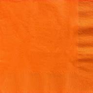 Napkins - Pkt 50 - Orange (5NL2POR) - Mad Parties & Supplies