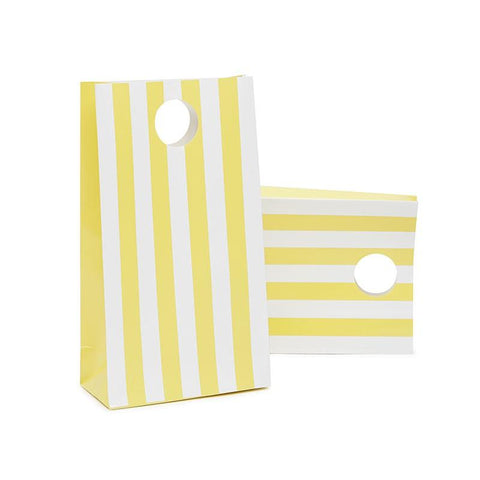 Loot Bag - Paper - Yellow & White Stripes (LBLC0122)