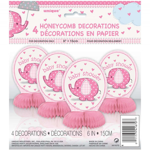 Honeycomb - Baby Shower Elephant (Pink) (41670) - Mad Parties & Supplies