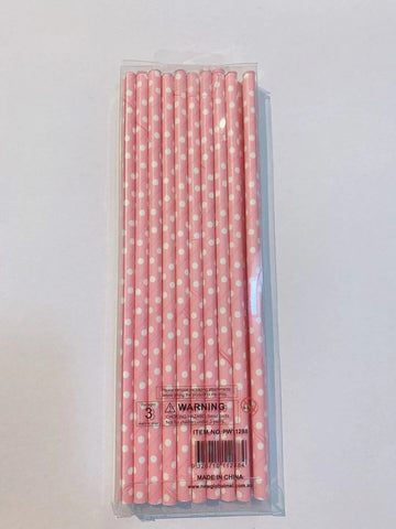 Straws - Paper - Pink Spot (A88883)