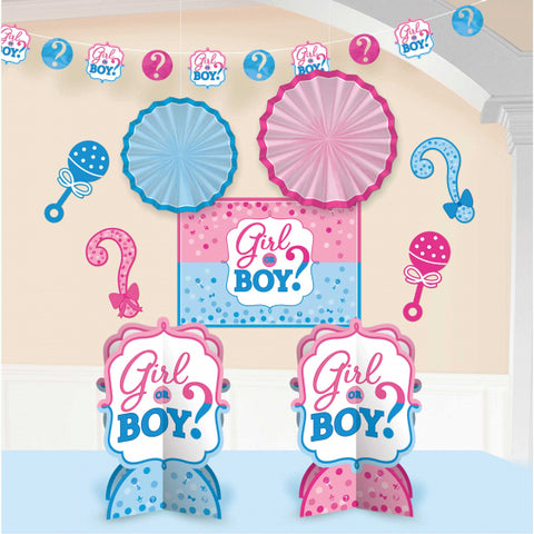 Room Decorating Kit - Gender Reveal (Girl or Boy?) (241573) - Mad Parties & Supplies