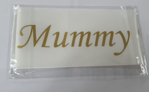 Sashes - Mummy to be (White with Gold) - Mad Parties & Supplies