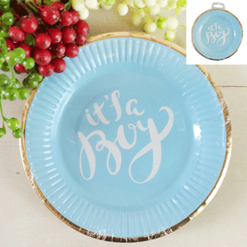 Plates - 7" - Lunch - It's a boy! (A159248) - Mad Parties & Supplies