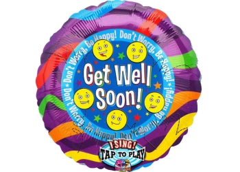 Singing Balloon - Get Well Soon (12905) - Mad Parties & Supplies
