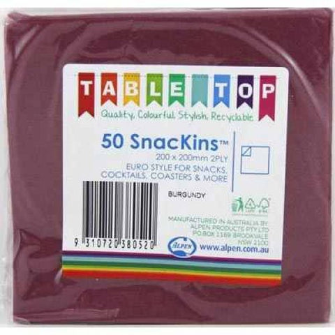 Snackins - Burgundy - Mad Parties & Supplies