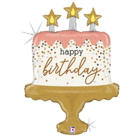 Supershape - 33" - Happy Birthday Cake (35964)