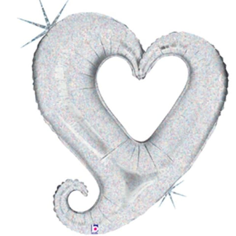 Supershape - 94cm - Chain of Hearts - Silver (85126)
