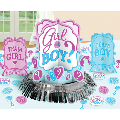 Table Decorating Kit - Gender Reveal (Girl or Boy?) (281573) - Mad Parties & Supplies