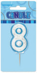 Candle - Blue - Numbers 0 - 9 - Mad Parties & Supplies