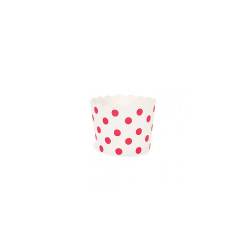 Cupcake Cases - White with red spots - Mad Parties & Supplies